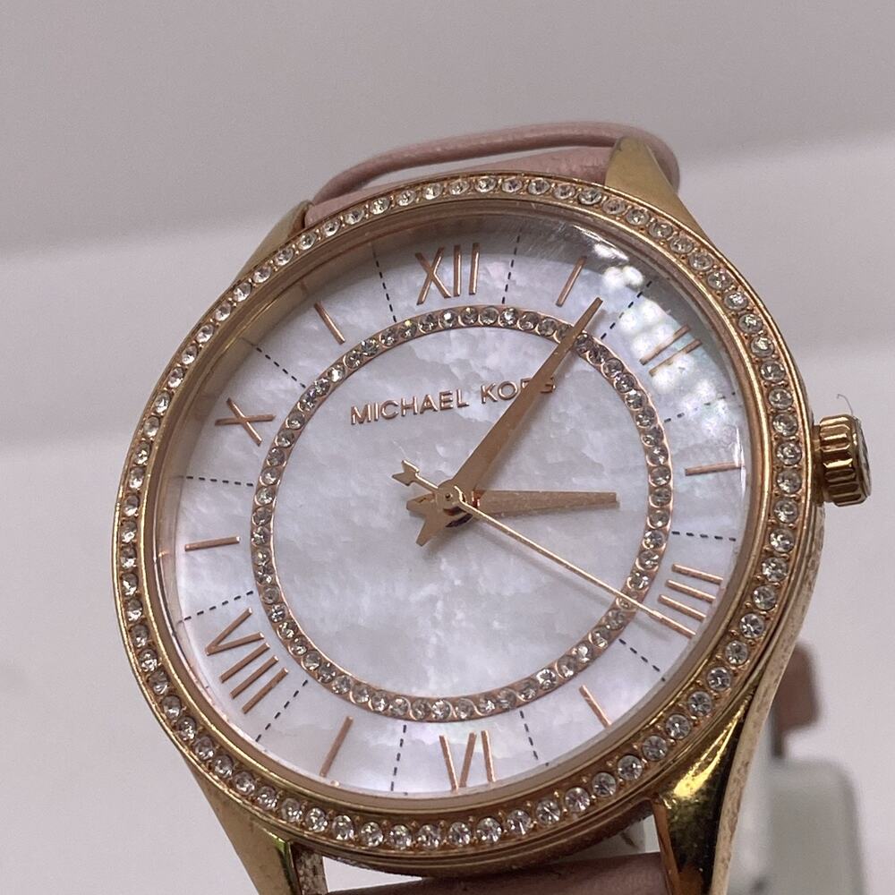 Michael Kors Womens Mop Dial Watch Works New Battery